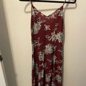 Abercrombie & Fitch Red Floral Maxi Dress